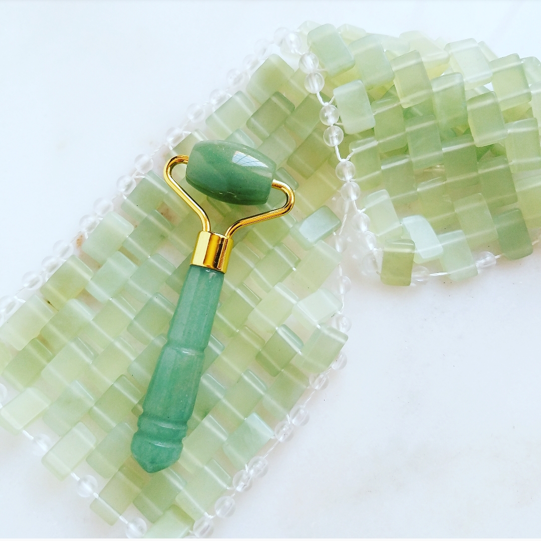 jade eye mask and mini jade roller